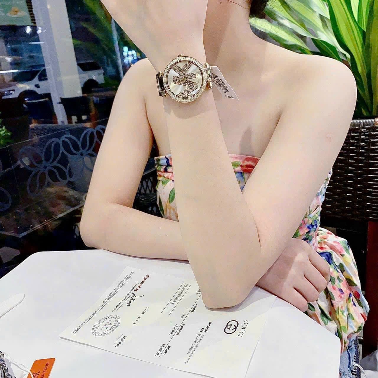 Đồng Hồ Michael Kors Parker |Nữ Giới |Vàng Gold |Đính Đá |Dây Kim Loại |Máy Pin (Quartz) |Size 39mm |donghogiatot.vn