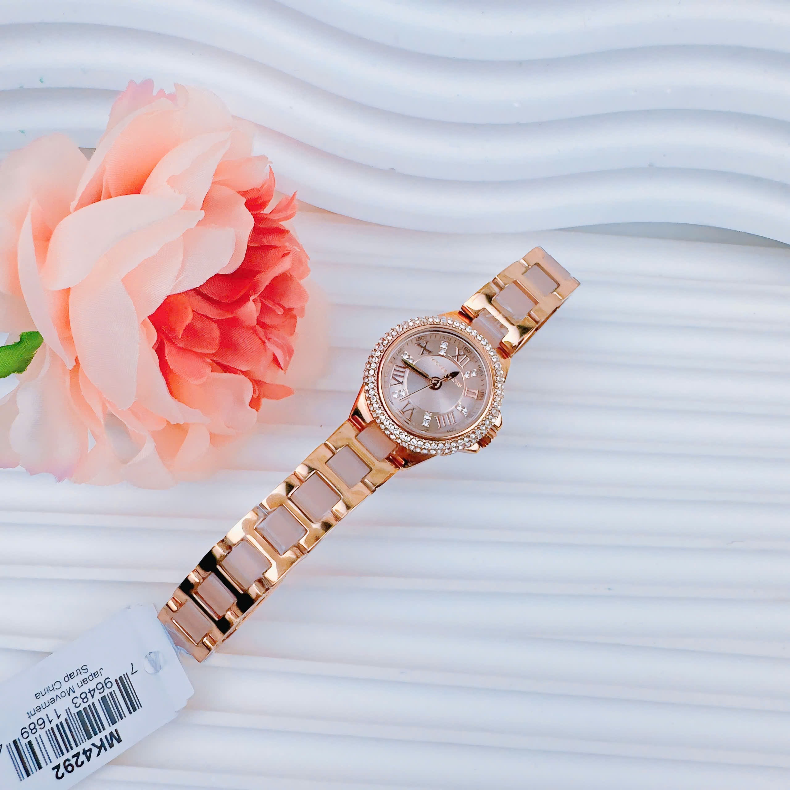 Đồng Hồ Michael Kors Petite |Nữ Giới |Mâm Xôi |Dây Kim Loại Rose Gold Mix Acetate |Máy Pin (Quartz) |Size 28mm |donghogiatot.vn