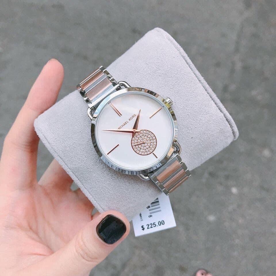 Đồng Hồ Michael Kors Portia |Nữ Giới |Đính Đá |Dây Kim Loại Demi Rose Gold |Máy Pin (Quartz) |Size 37mm |donghogiatot.vn