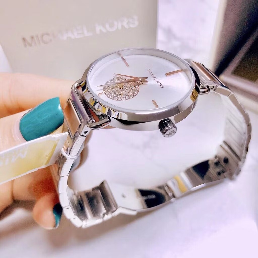 Đồng Hồ Michael Kors Portia |Nữ Giới |Đính Đá |Dây Kim Loại Demi Rose Gold |Máy Pin (Quartz) |Size 37mm |donghogiatot.vn