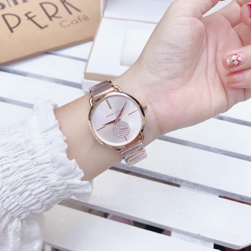 Đồng Hồ Michael Kors Portia |Nữ Giới |Đính Đá |Dây Kim Loại Rose Gold |Máy Pin (Quartz) |Size 37mm |donghogiatot.vn