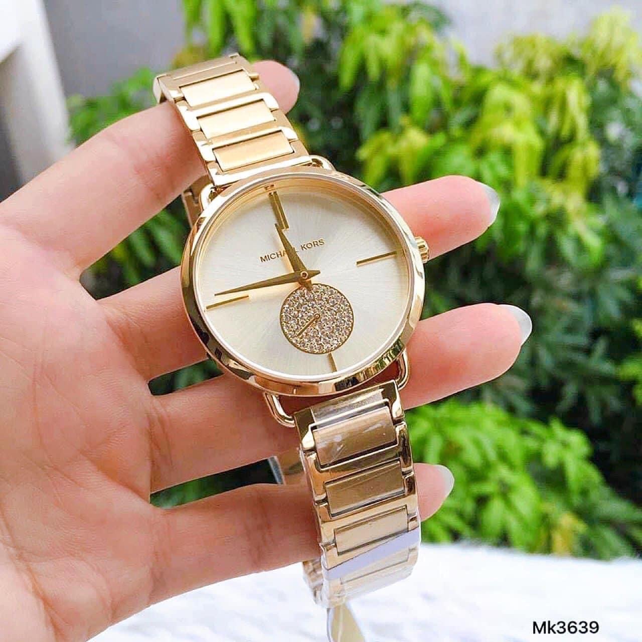 Đồng Hồ Michael Kors Portia |Nữ Giới |Đính Đá |Dây Kim Loại Vàng Gold |Máy Pin (Quartz) |Size 37mm |donghogiatot.vn