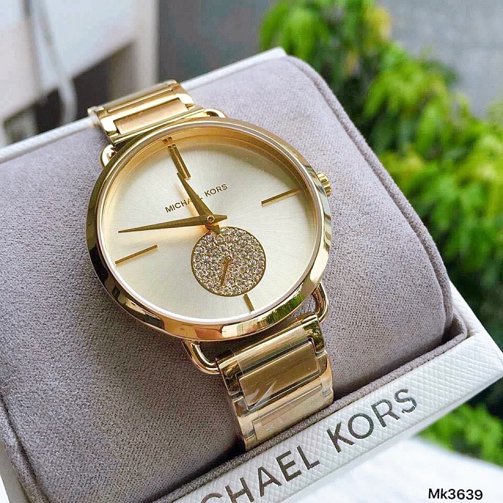 Đồng Hồ Michael Kors Portia |Nữ Giới |Đính Đá |Dây Kim Loại Vàng Gold |Máy Pin (Quartz) |Size 37mm |donghogiatot.vn