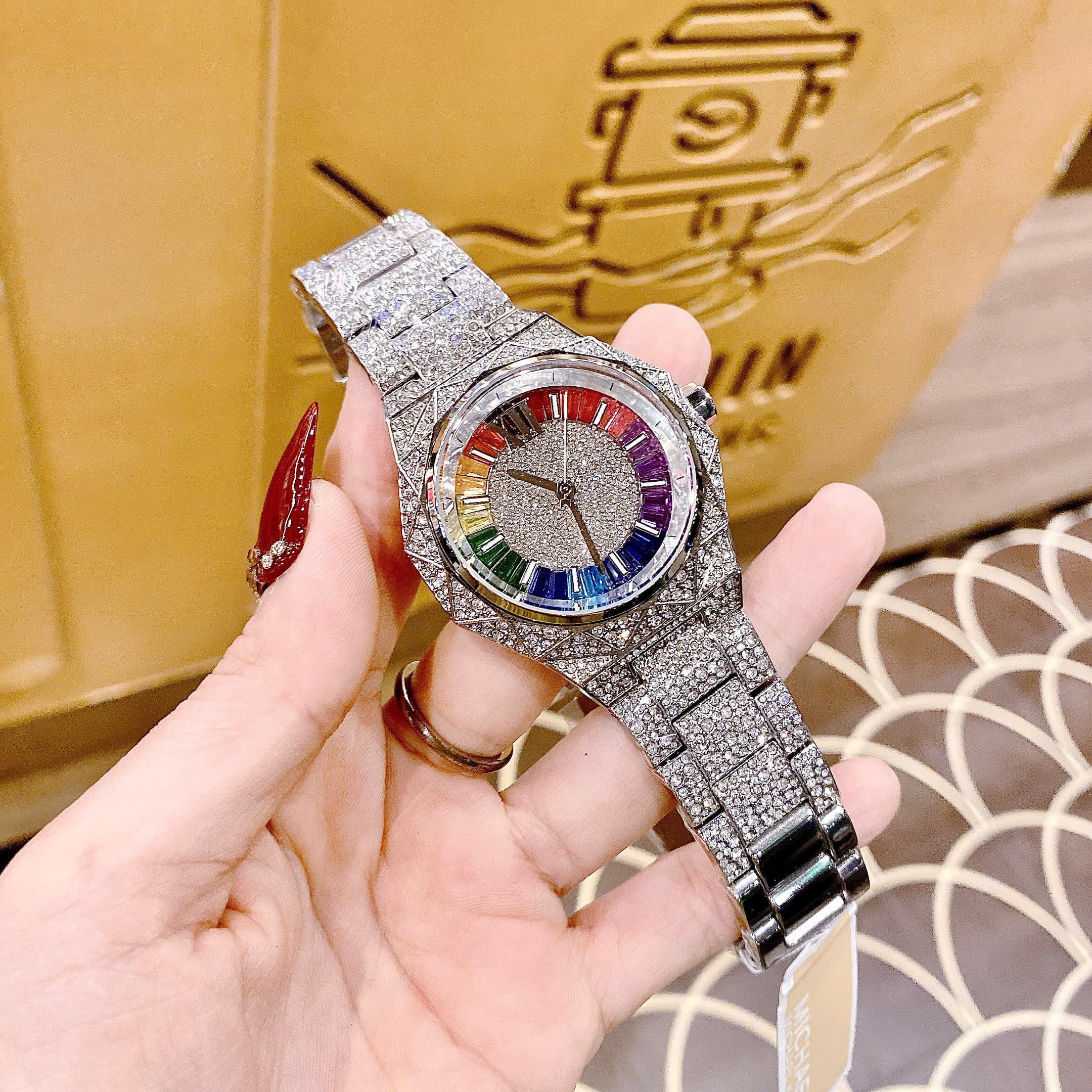 Đồng Hồ Michael Kors Raquel Limited Edition |Unisex |Đính Đá |7 Màu |Dây Kim Loại |Máy Pin (Quartz) |Size 41mm |donghogiatot.vn