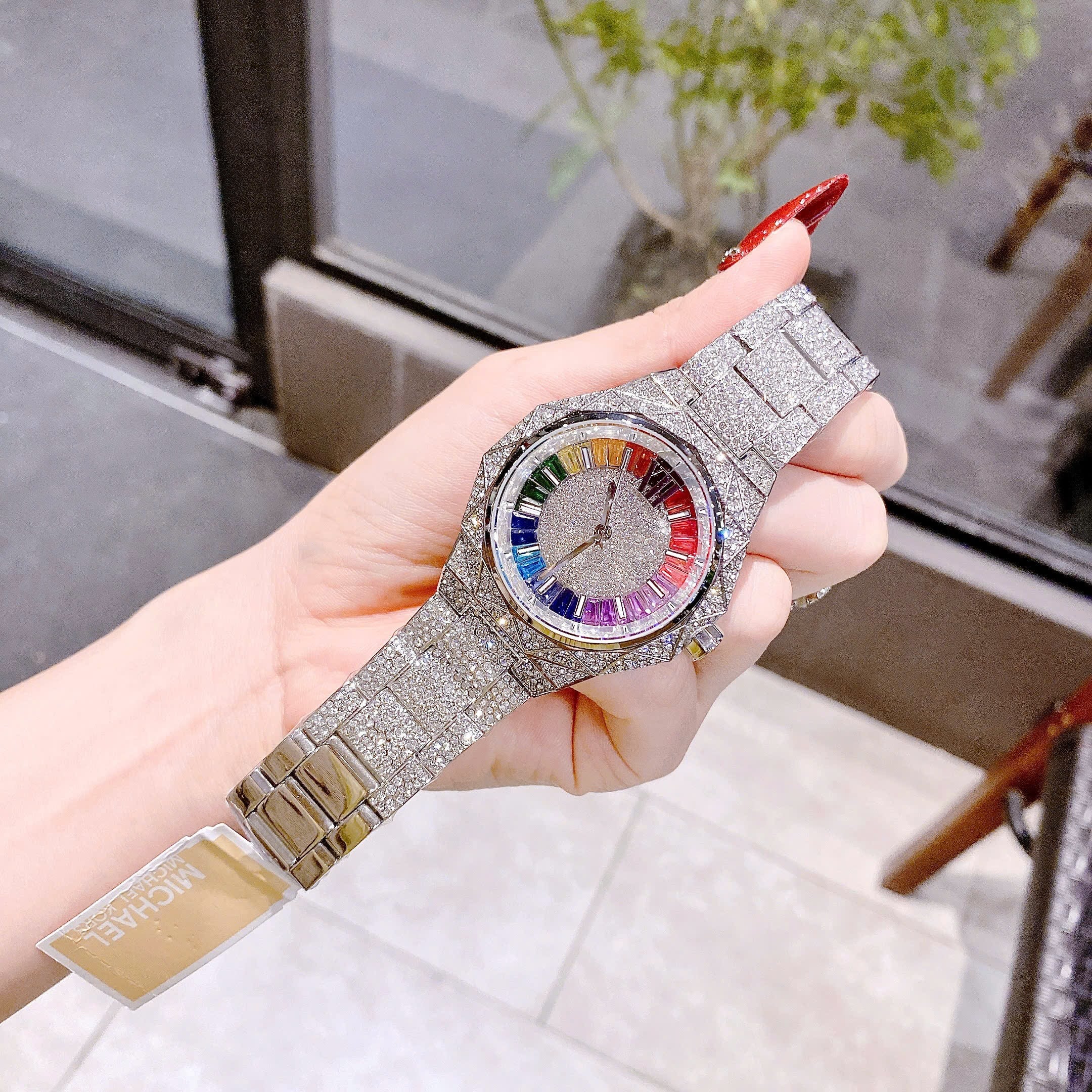 Đồng Hồ Michael Kors Raquel Limited Edition |Unisex |Đính Đá |7 Màu |Dây Kim Loại |Máy Pin (Quartz) |Size 41mm |donghogiatot.vn