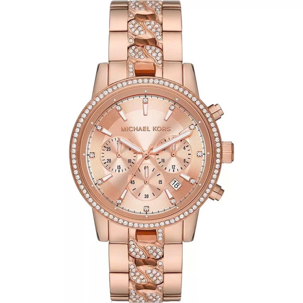 Đồng Hồ Michael Kors Ritz Chronograph |Nữ Giới |Rose Gold |Dây Kim Loại |Máy Pin (Quartz) |Size 41mm |donghogiatot.vn