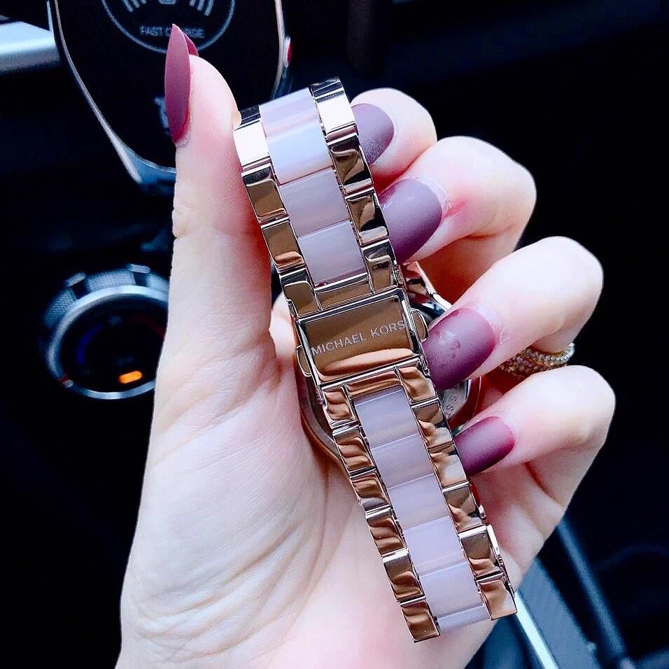 Đồng Hồ Michael Kors Ritz |Nữ Giới |Rose Gold |Dây Acetate Hồng |Máy Pin (Quartz) |Size 37mm |donghogiatot.vn