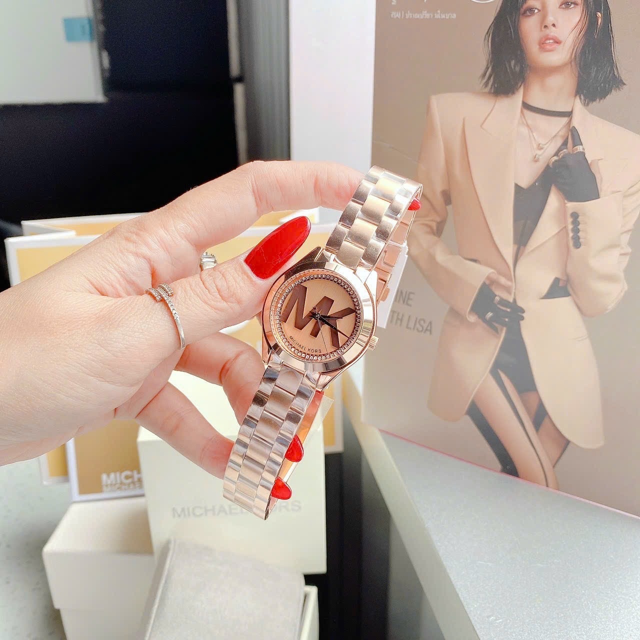 Đồng Hồ Michael Kors Runway Mini Slim |Nữ Giới |Rose Gold |Dây Kim Loại |Máy Pin (Quartz) |Size 33mm |donghogiatot.vn