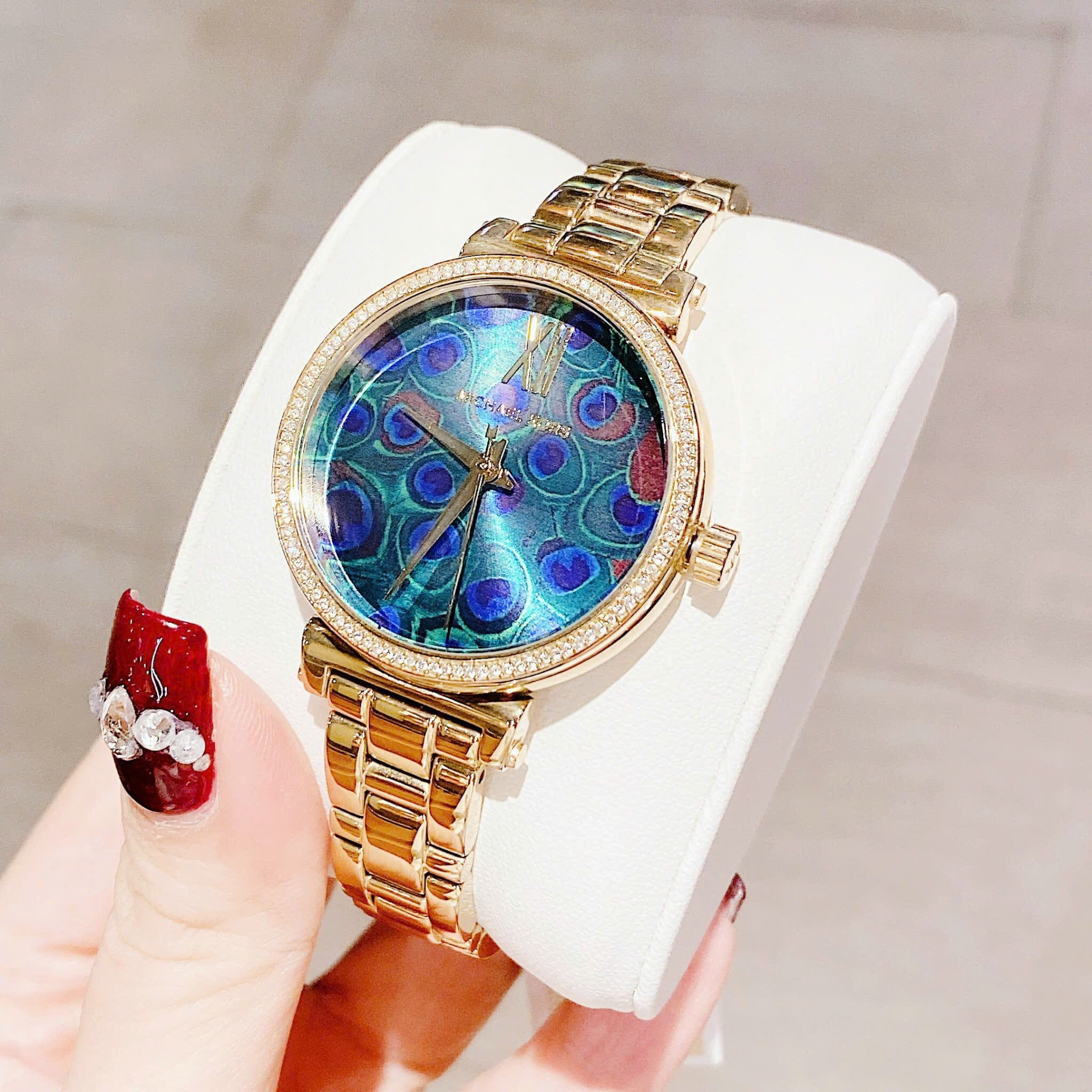 Đồng Hồ Michael Kors Sofie |Nữ Giới |Chim Công |Dây Kim Loại Vàng Gold |Máy Pin (Quartz) |Size 36mm |donghogiatot.vn