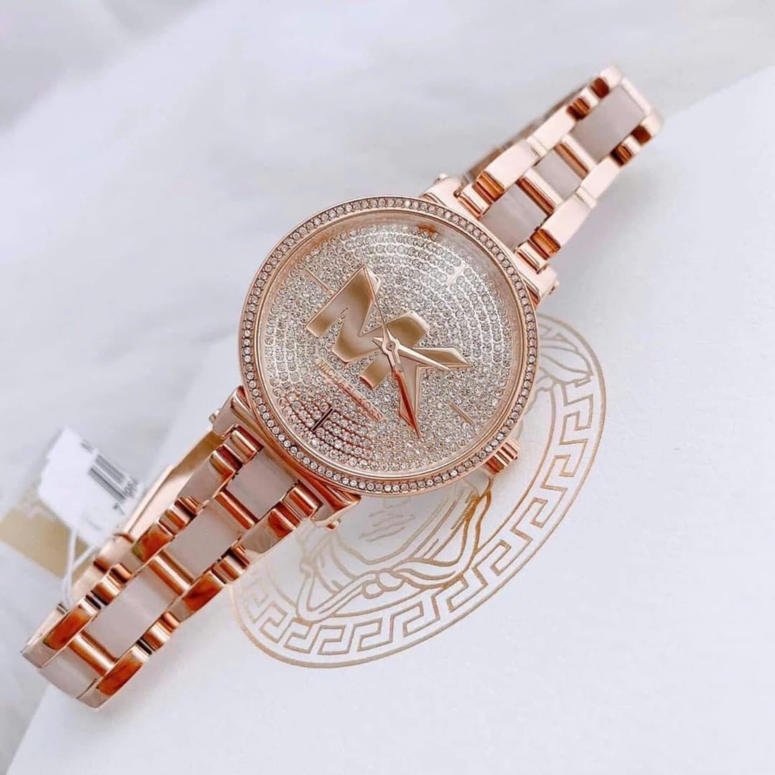 Đồng Hồ Michael Kors Parker |Nữ Giới |Mặt Full Đá |Dây Kim Loại Rose Gold Mix Acetate |Máy Pin (Quartz) |Size 38mm |donghogiatot.vn