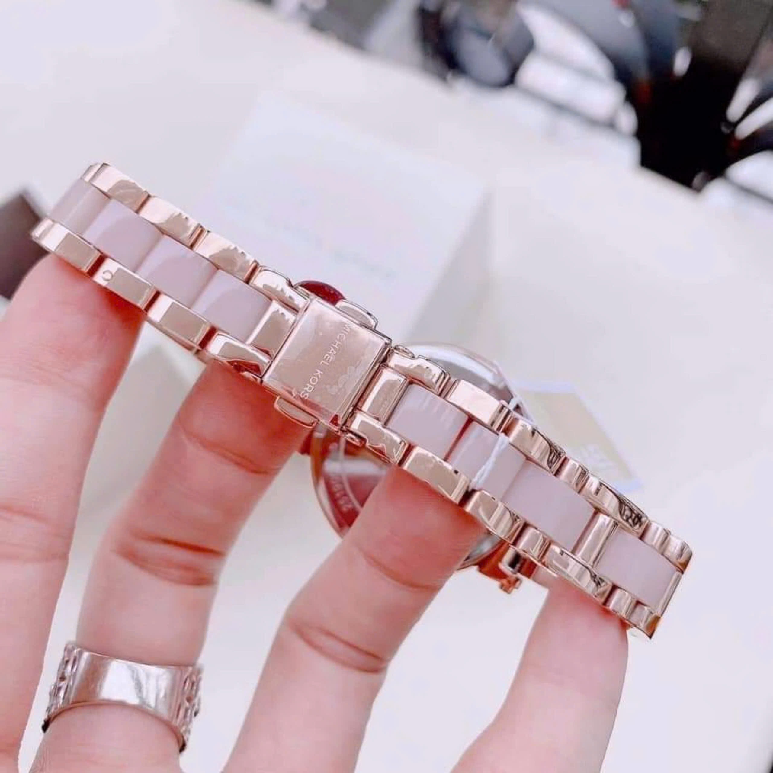 Đồng Hồ Michael Kors Parker |Nữ Giới |Mặt Full Đá |Dây Kim Loại Rose Gold Mix Acetate |Máy Pin (Quartz) |Size 38mm |donghogiatot.vn