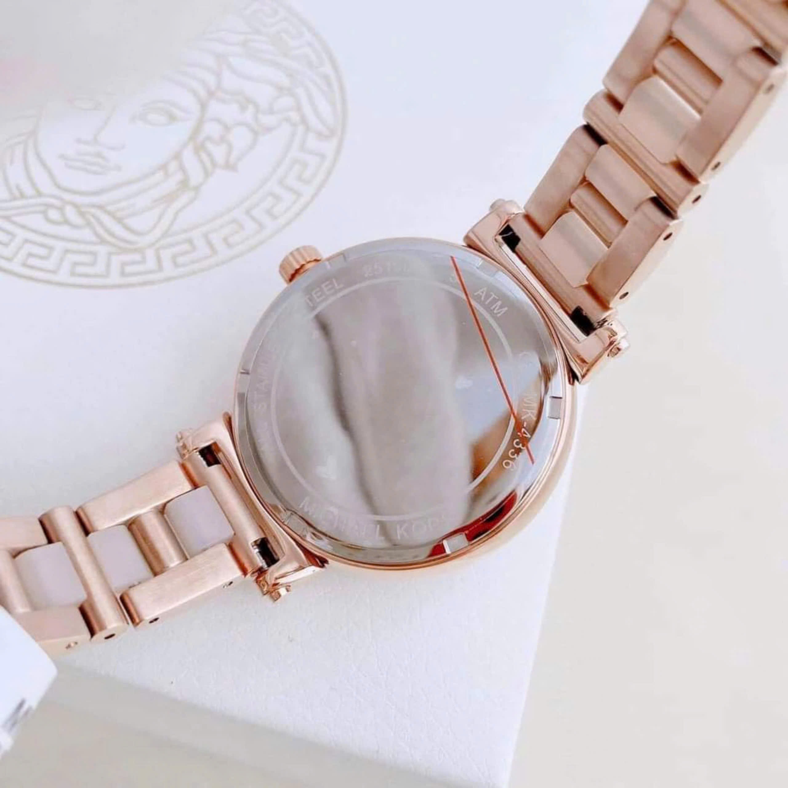 Đồng Hồ Michael Kors Parker |Nữ Giới |Mặt Full Đá |Dây Kim Loại Rose Gold Mix Acetate |Máy Pin (Quartz) |Size 38mm |donghogiatot.vn