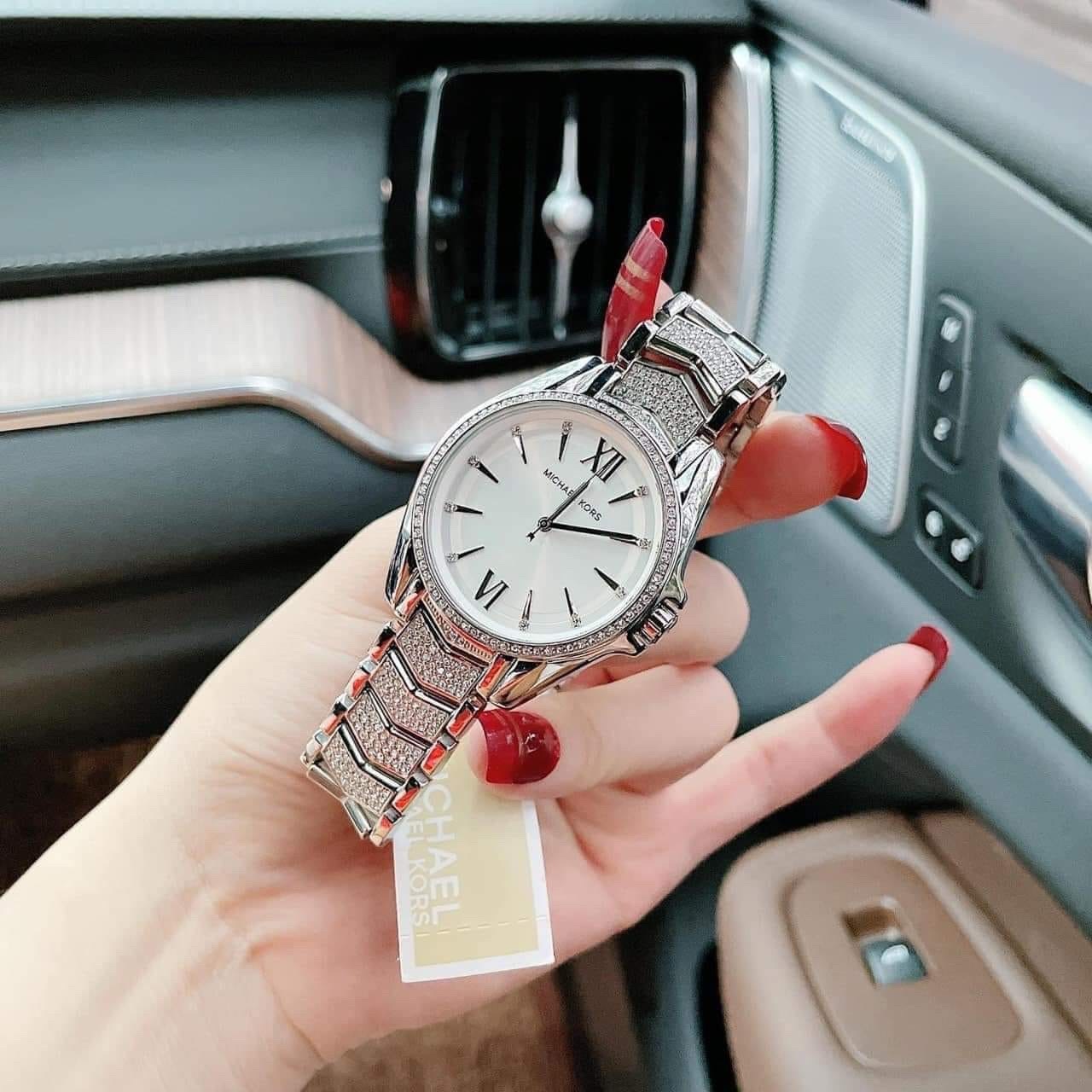 Đồng Hồ Michael Kors Whitney |Nữ Giới |Silver |Đính Đá |Dây Kim Loại |Máy Pin (Quartz) |Size 38mm |donghogiatot.vn