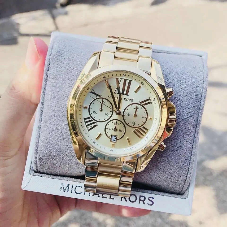 Đồng Hồ Michael Kors Bradshaw |Nam Giới |Mặt Tròn |Dây Kim Loại Vàng Gold |Máy Pin (Quartz) |Size 42mm |donghogiatot.vn