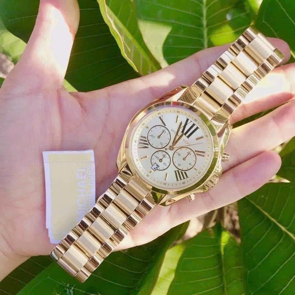 Đồng Hồ Michael Kors Bradshaw |Nam Giới |Mặt Tròn |Dây Kim Loại Vàng Gold |Máy Pin (Quartz) |Size 42mm |donghogiatot.vn