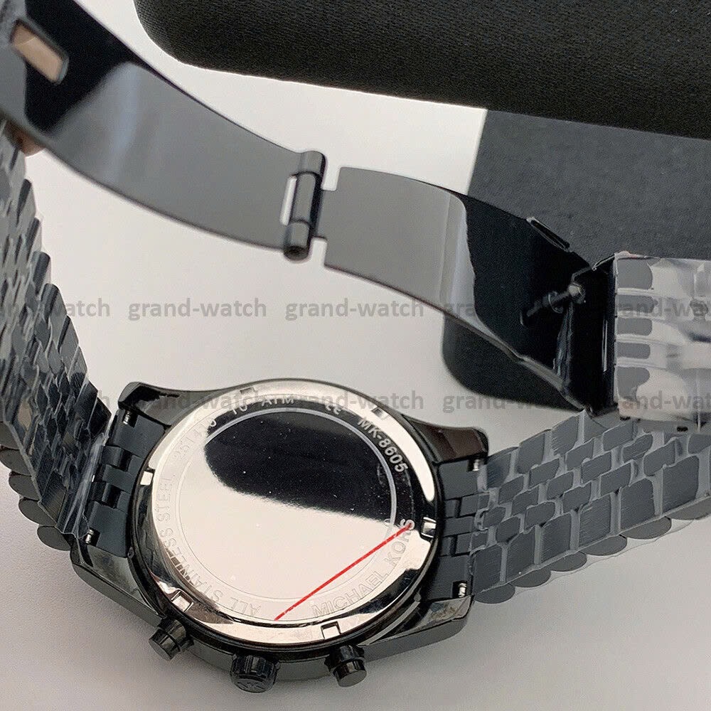 Đồng Hồ Michael Kors Lexington |Nam Giới |Mặt Full Đá |Dây Kim Loại Đen |Máy Pin (Quartz) |Size 44mm |donghogiatot.vn