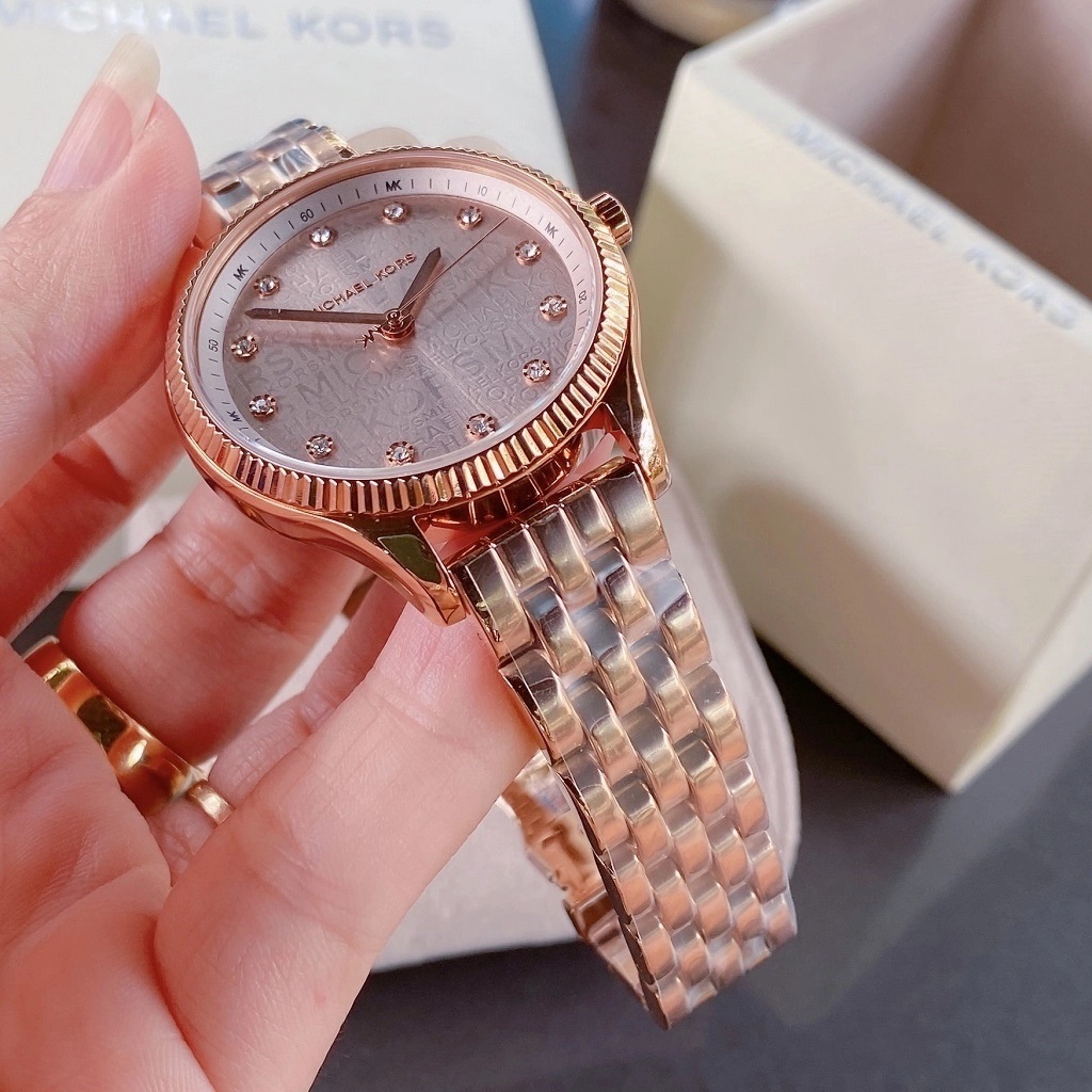 Đồng Hồ Michael Kors Lexington |Nữ Giới |Mặt Trắng |Dây Kim Loại Rose Gold |Máy Pin (Quartz) |Size 36mm |donghogiatot.vn