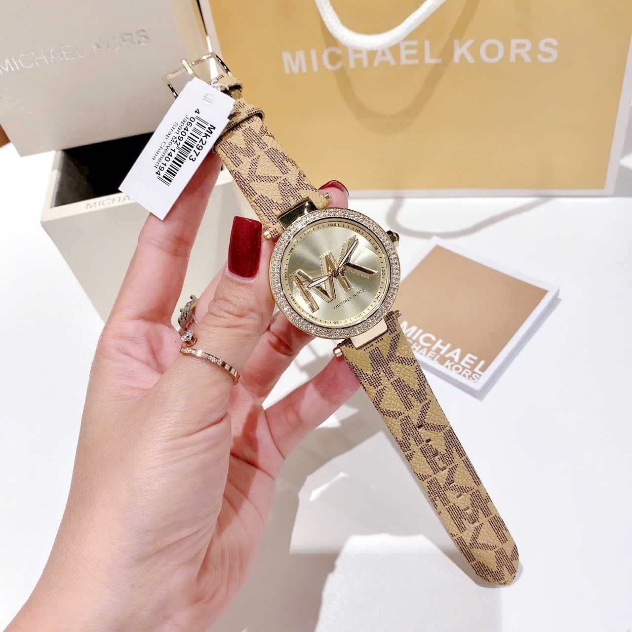 Đồng Hồ Michael Kors Parker |Nữ Giới |Vàng Gold |Dây Da Nâu |Máy Pin (Quartz) |Size 39mm |donghogiatot.vn