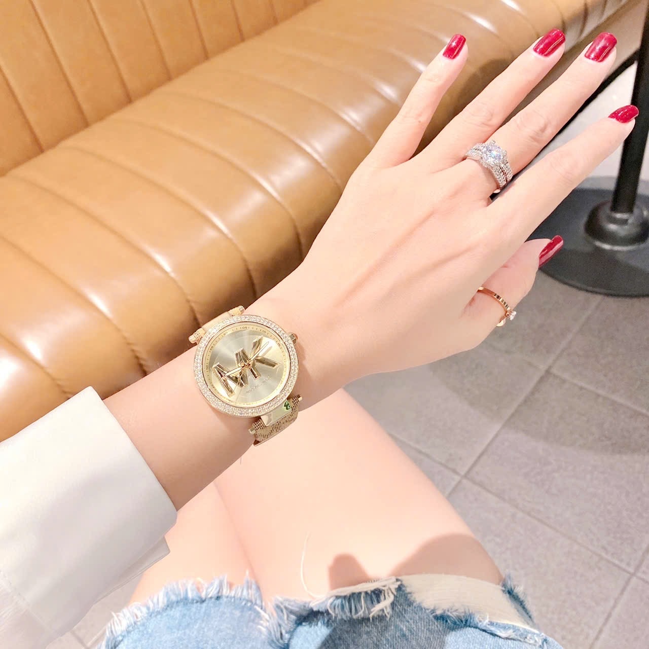 Đồng Hồ Michael Kors Parker |Nữ Giới |Vàng Gold |Dây Da Nâu |Máy Pin (Quartz) |Size 39mm |donghogiatot.vn