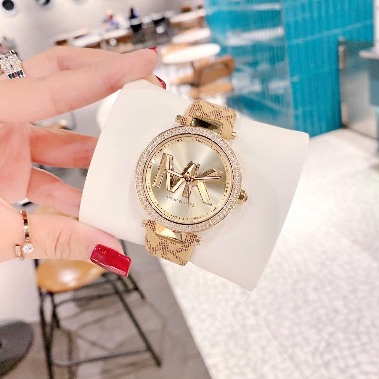 Đồng Hồ Michael Kors Parker |Nữ Giới |Vàng Gold |Dây Da Nâu |Máy Pin (Quartz) |Size 39mm |donghogiatot.vn
