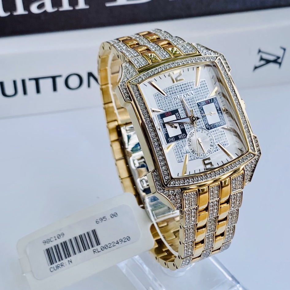 Đồng Hồ Bulova Octava |Nam Giới |Mặt Chữ Nhật |Demi Vàng Gold |Máy Pin (Máy Quartz) |Donghogiatot.vn