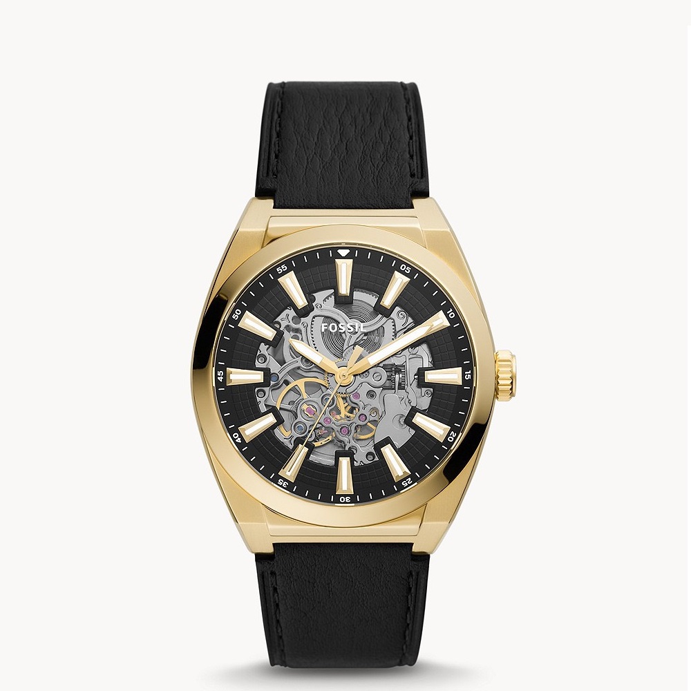 Đồng Hồ Fossil Everett |Nam Giới |Mặt Vàng Gold |Dây Da |Máy Lộ Cơ (Automatic) |Donghogiatot.vn