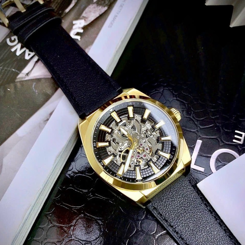 Đồng Hồ Fossil Everett |Nam Giới |Mặt Vàng Gold |Dây Da |Máy Lộ Cơ (Automatic) |Donghogiatot.vn