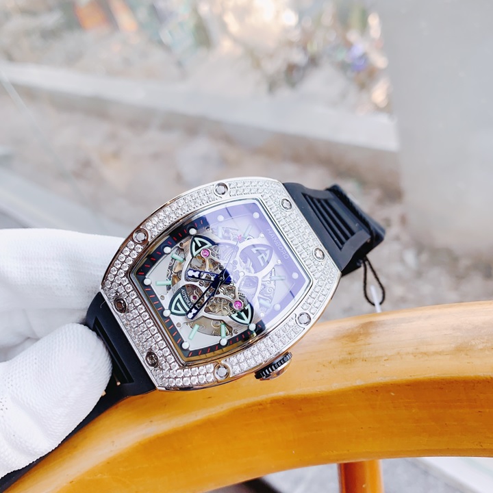 Đồng Hồ Hanboro HOT 2022 |Mặt Oval |Nam Giới |Dây Cao Su |Máy Cơ (Automatic) |Size 40x50mm |Donghogiatot.vn