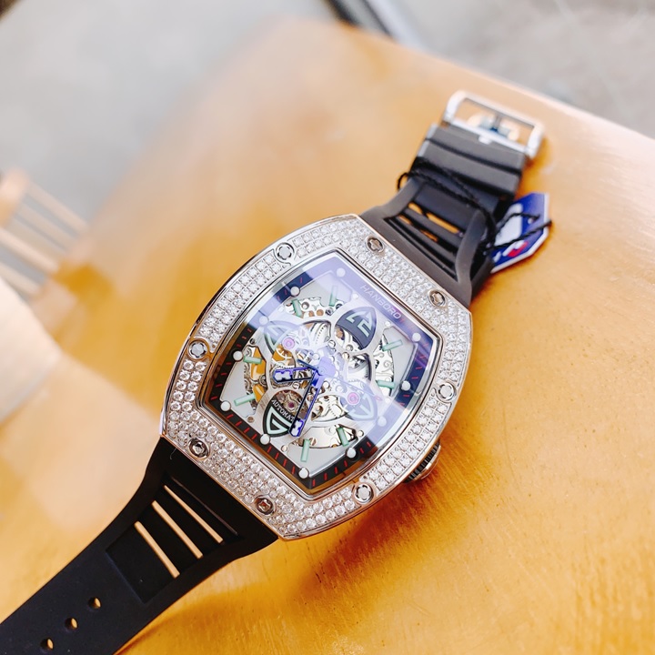 Đồng Hồ Hanboro HOT 2022 |Mặt Oval |Nam Giới |Dây Cao Su |Máy Cơ (Automatic) |Size 40x50mm |Donghogiatot.vn