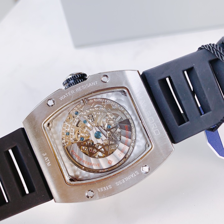 Đồng Hồ Hanboro HOT 2022 |Mặt Oval |Nam Giới |Dây Cao Su |Máy Cơ (Automatic) |Size 40x50mm |Donghogiatot.vn