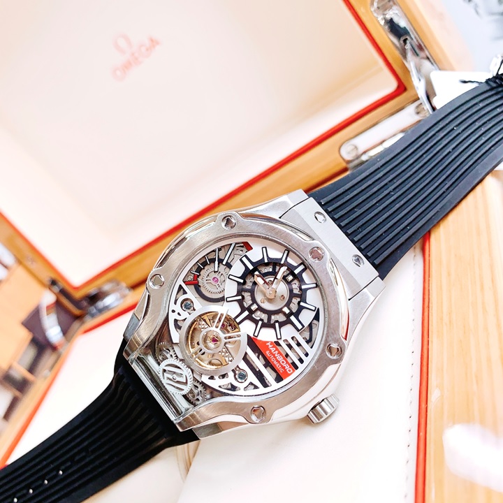 Đồng Hồ Hanboro Hublot Tourbillon |Mặt Elip |Nam Giới |Dây Cao Su |Máy Cơ (Tự Động) |Size Lớn 42x52mm |Donghogiatot.vn