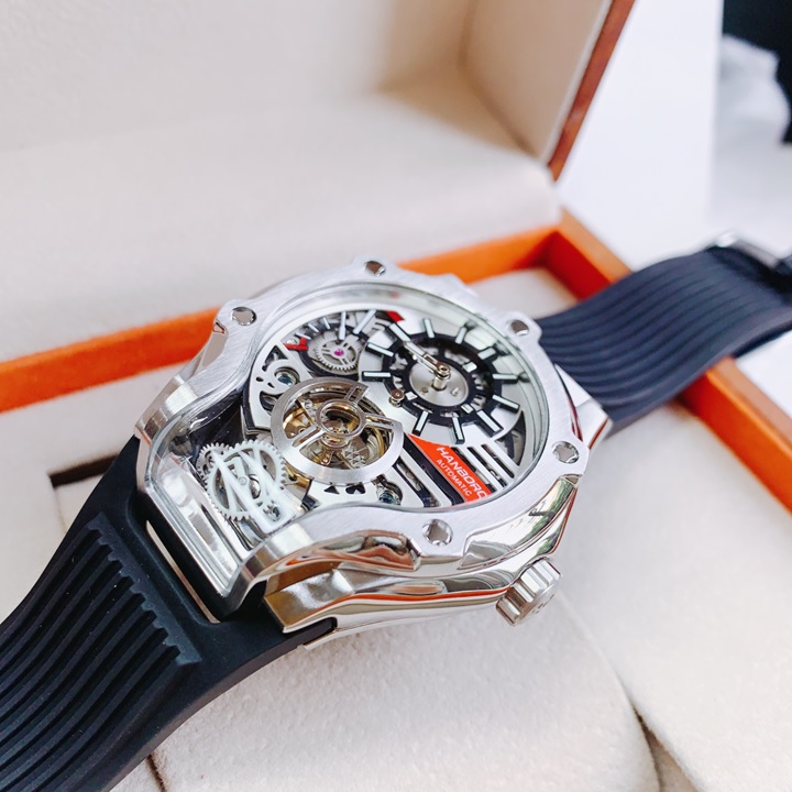 Đồng Hồ Hanboro Hublot Tourbillon |Mặt Elip |Nam Giới |Dây Cao Su |Máy Cơ (Tự Động) |Size Lớn 42x52mm |Donghogiatot.vn
