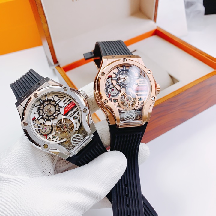 Đồng Hồ Hanboro Hublot Tourbillon |Mặt Elip |Nam Giới |Dây Cao Su |Máy Cơ (Tự Động) |Size Lớn 42x52mm |Donghogiatot.vn
