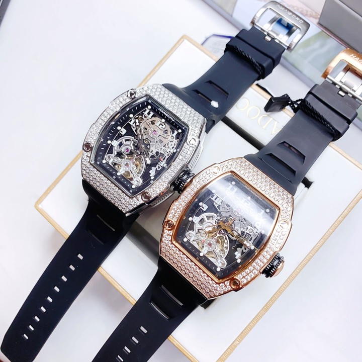 Đồng Hồ Hanboro Big Bang |Nam Giới |Mặt Oval |Đá Trắng Silver |Máy Cơ (Automatic) |Size 40x48mm |Donghogiatot.vn