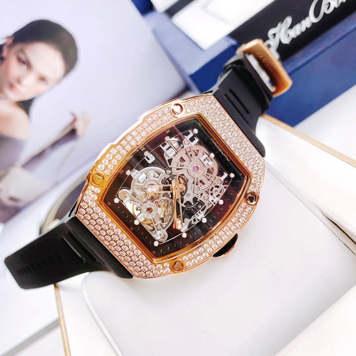 Đồng Hồ Hanboro Big Bang |Nam Giới |Mặt Oval |Đá Rose Gold |Máy Cơ (Automatic) |Size 40x48mm |Donghogiatot.vn