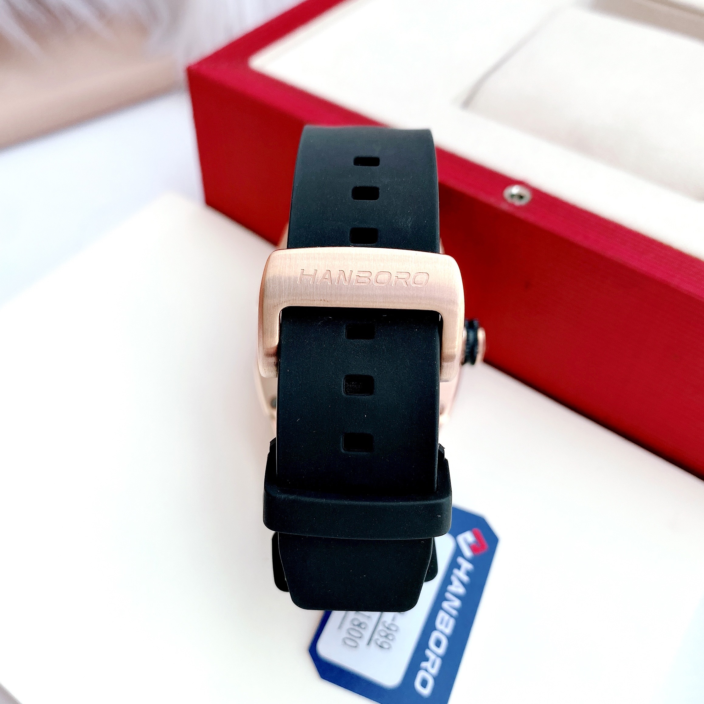 Đồng Hồ Hanboro HOT 2023 |Nam Giới |Mặt Oval |Đá Rose Gold |Máy Cơ (Automatic) |Size 40x50mm |Donghogiatot.vn