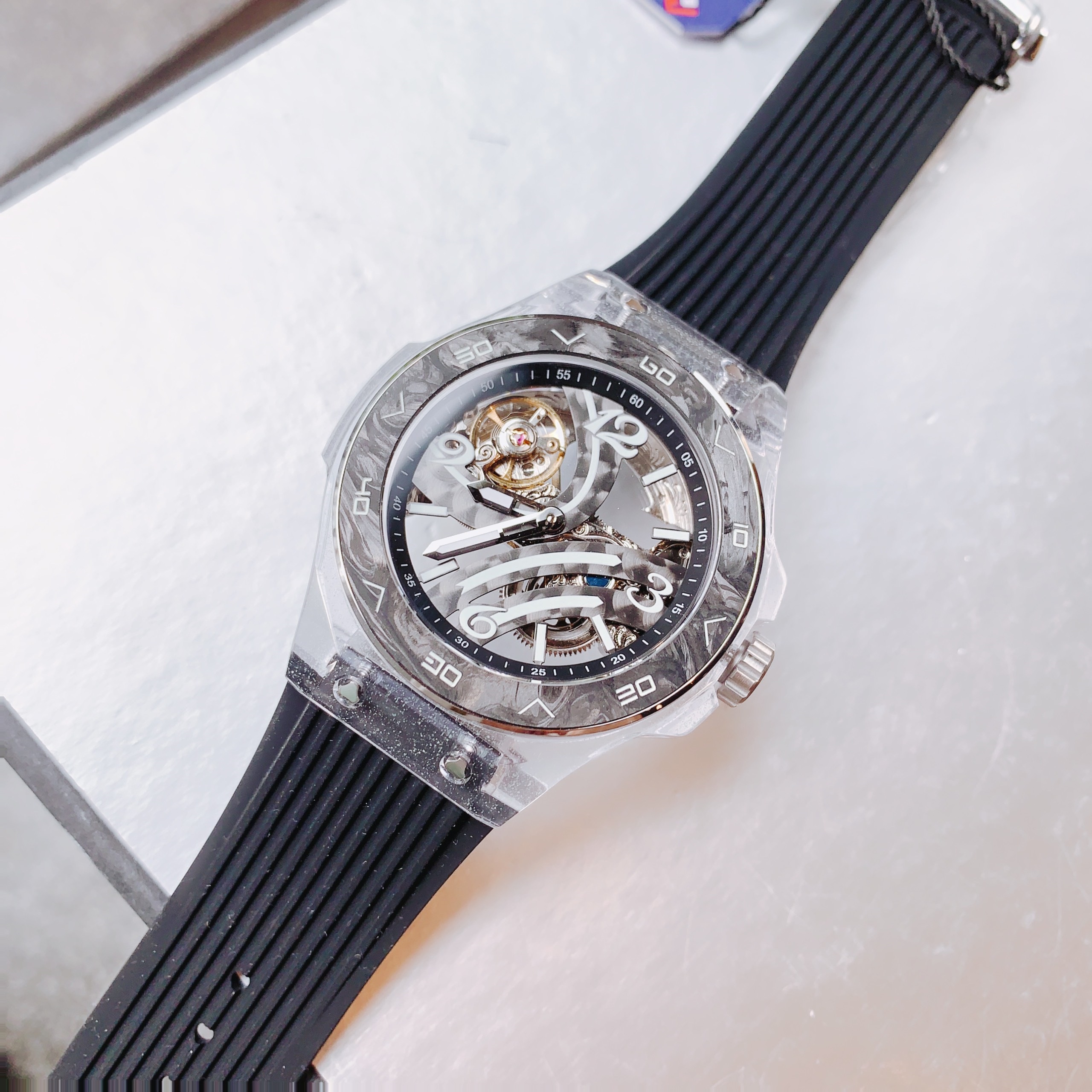 Đồng Hồ Hanboro Vỏ Silicone |Phát Sáng |Nam Giới |Dây Cao Su |Máy Lộ Cơ (Automatic) |Size 43mm |Donghogiatot.vn