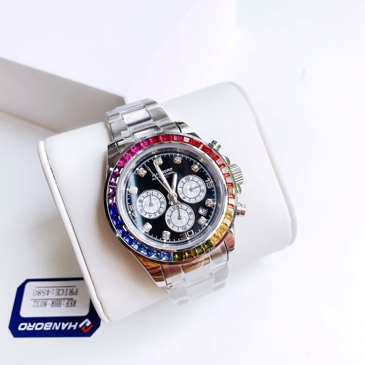 Đồng Hồ Hanboro Mặt Đá Nhiều Màu |Nam Giới |Dây Kim Loại |Máy Cơ (Tự Động) |Size 42mm |Donghogiatot.vn