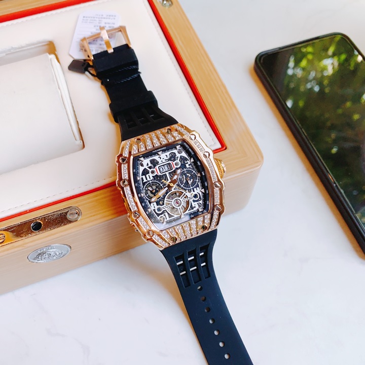 Đồng Hồ Hanboro Richard Mille |Nam Giới |Mặt Oval |Rose Gold |Máy Cơ (Automatic) |Size 40x50mm |Donghogiatot.vn