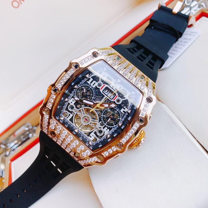 Đồng Hồ Hanboro Richard Mille |Nam Giới |Mặt Oval |Rose Gold |Máy Cơ (Automatic) |Size 40x50mm |Donghogiatot.vn