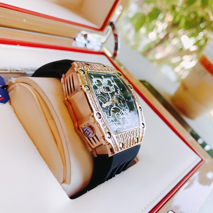 Đồng Hồ Hanboro Richard Mille |Nam Giới |Mặt Oval |Rose Gold |Máy Cơ (Automatic) |Size 40x50mm |Donghogiatot.vn