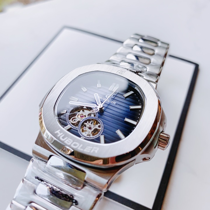 dong-ho-nam-huboler-patek-philippe-mat-xanh-may-co-tu-dong-day-kim-loai-donghogiatot-vn