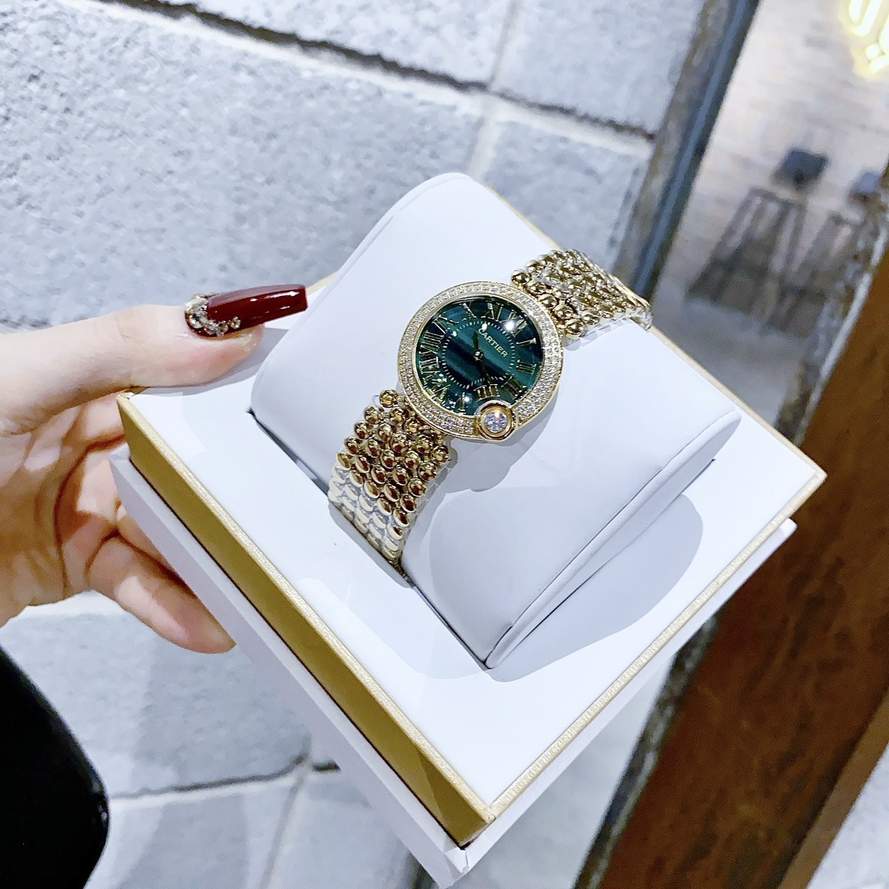 Đồng Hồ Cartier Ballon Bleu |Nữ Giới |Dây Kim Loại |Mặt Tròn Xanh |Máy Pin (Quartz) |Donghogiatot.vn