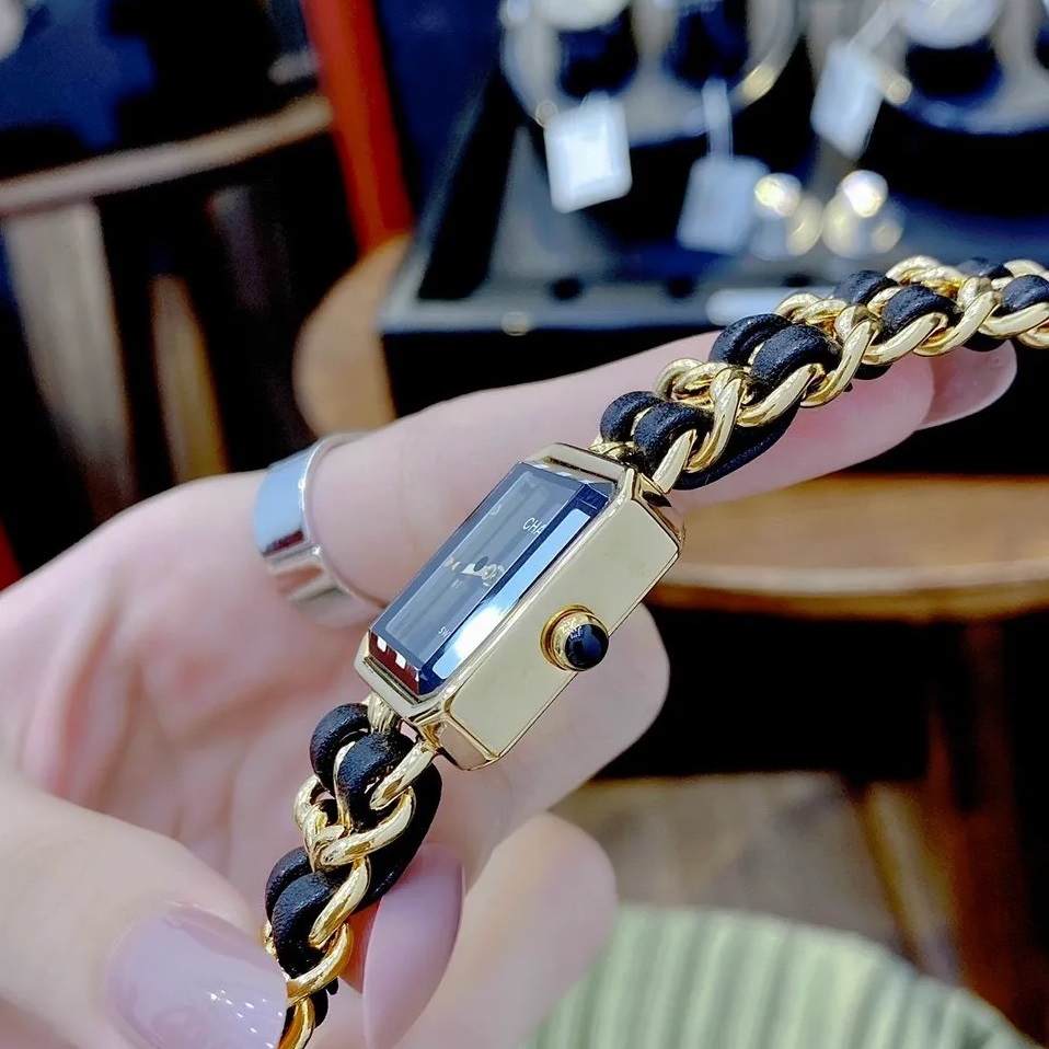 Đồng Hồ Chanel Premiere Chain |Nữ Giới |Demi Vàng Gold |Mặt Chữ Nhật |Máy Pin (Quartz) |Donghogiatpt.vn