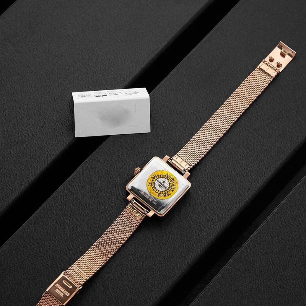 Đồng Hồ Coach Cass Hoa Trà |Nữ Giới |Mặt Vuông Full Rose Gold |Máy Pin (Quartz) |Size Nhỏ |Donghogiatot.vn