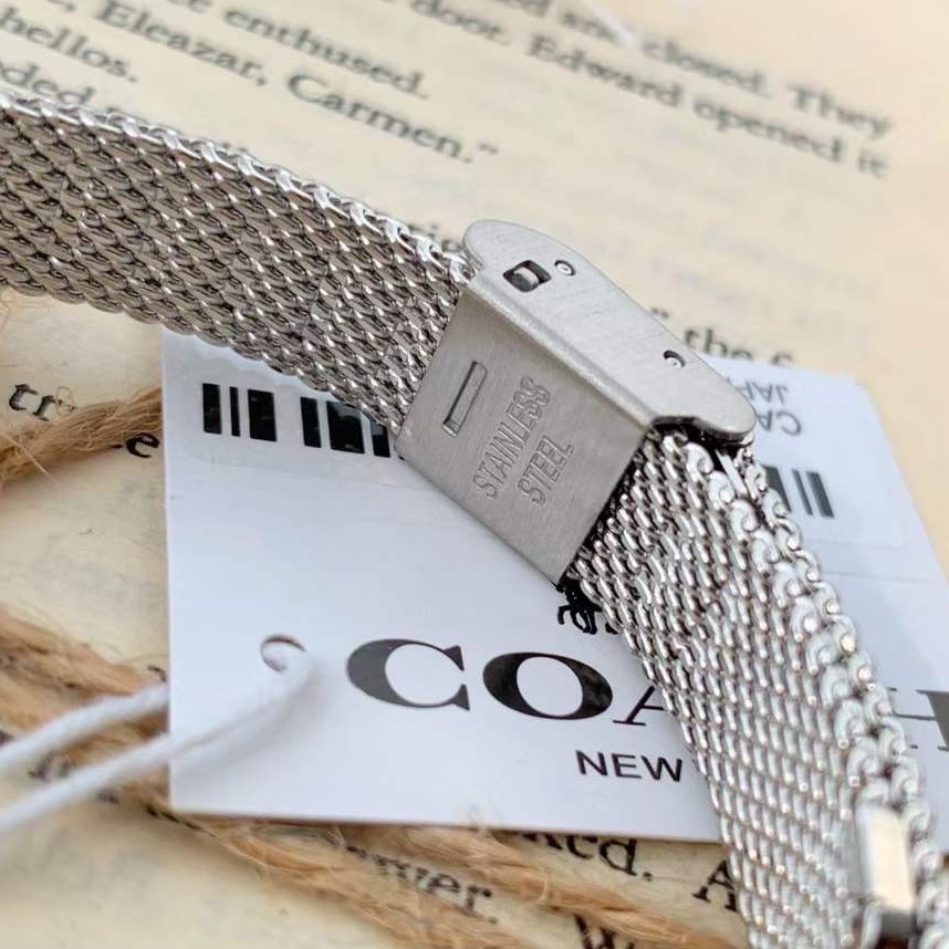 Đồng Hồ Coach Cass Hoa Trà |Nữ Giới |Mặt Vuông Trắng Silver |Máy Pin (Quartz) |Size Nhỏ |Donghogiatot.vn