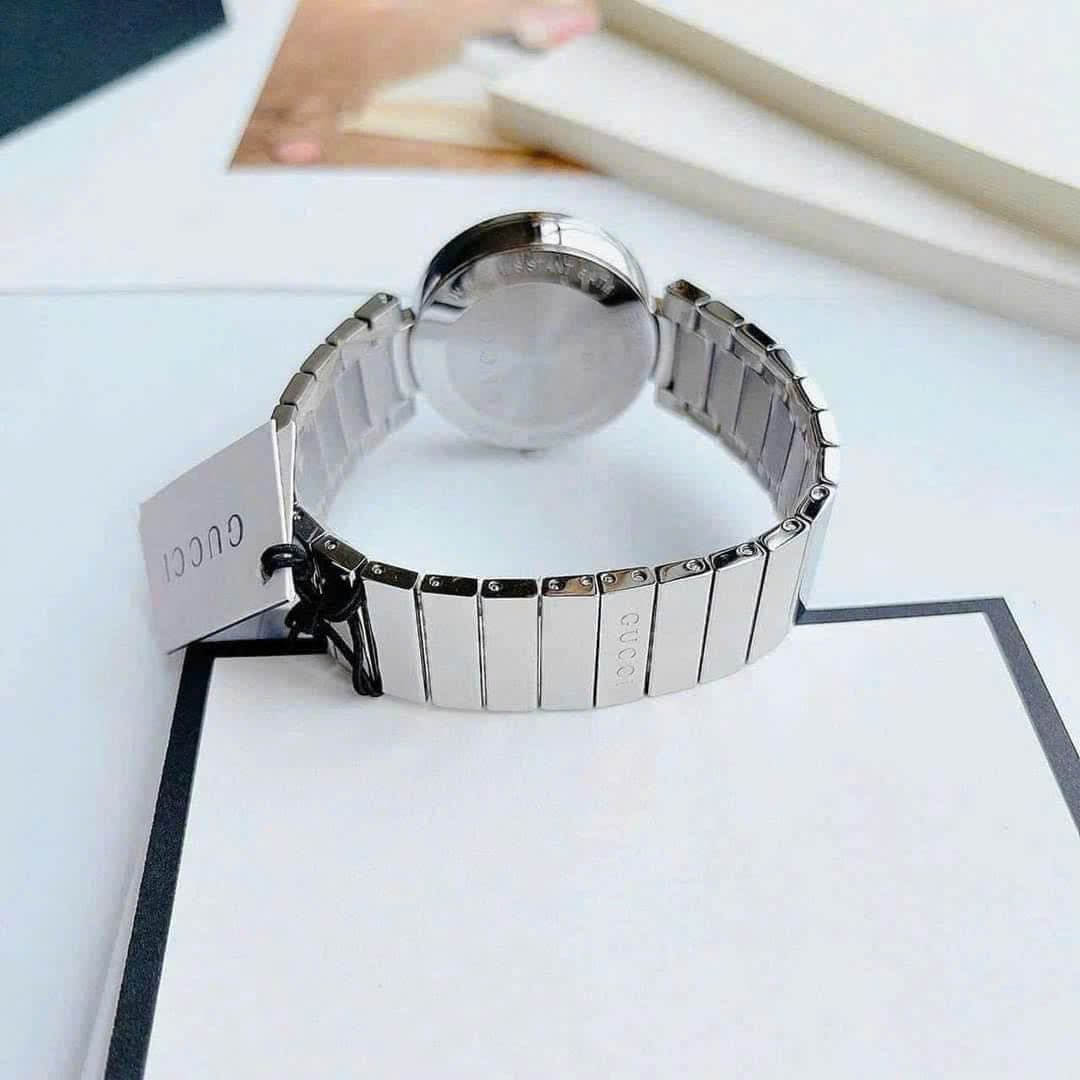 Đồng Hồ Gucci Interlocking |Nữ Giới |Mặt Tròn Trắng |Dây Kim Loại Silver |Máy Pin (Quartz) |Size 36mm |donghogiatot.vn