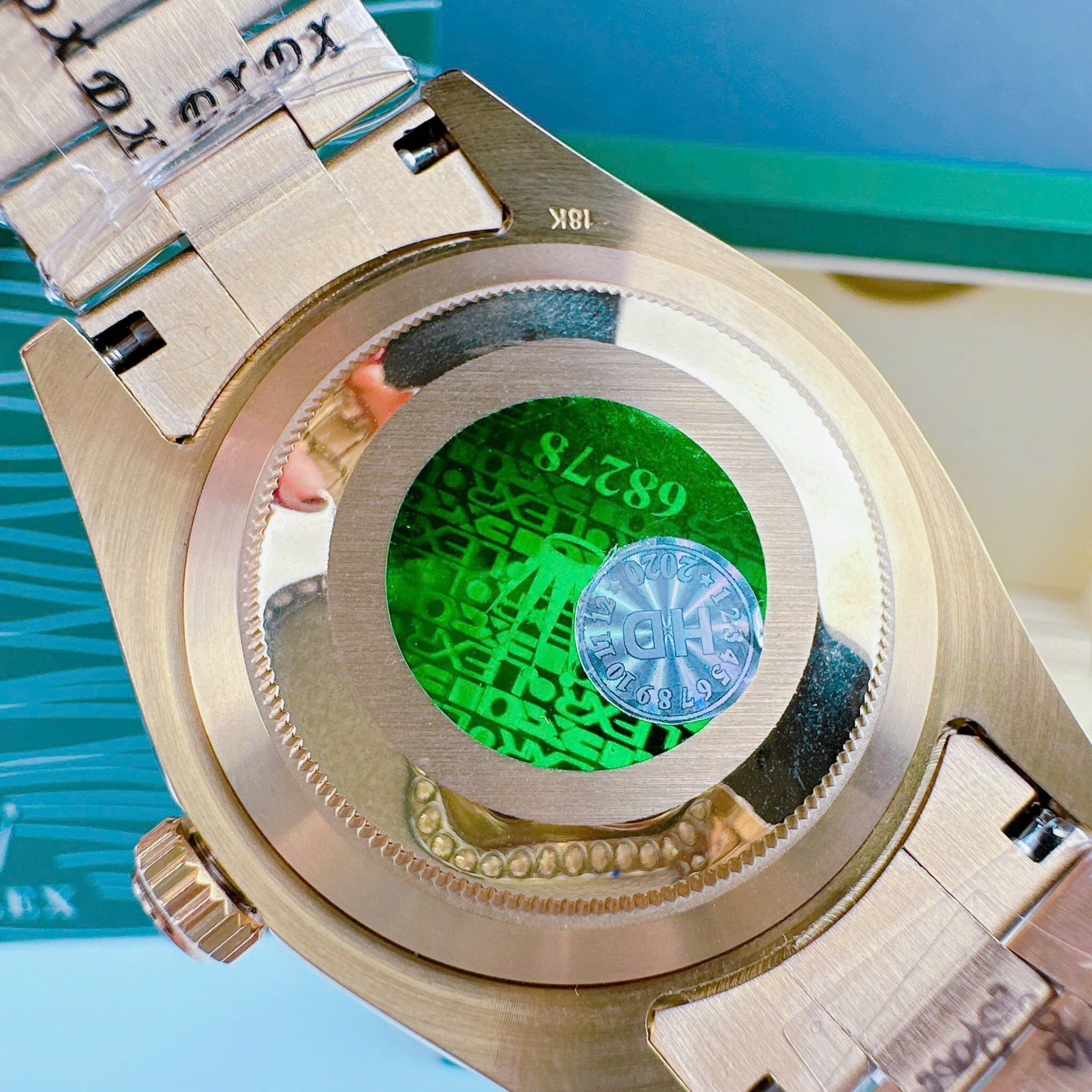 Đồng Hồ Rolex 2 Lịch |Nam Giới |Mặt Xanh Dương |Đính Đá |Dây Kim Loại Vàng Gold |Máy Cơ (Automatic) |Size 41mm |donghogiatot.vn