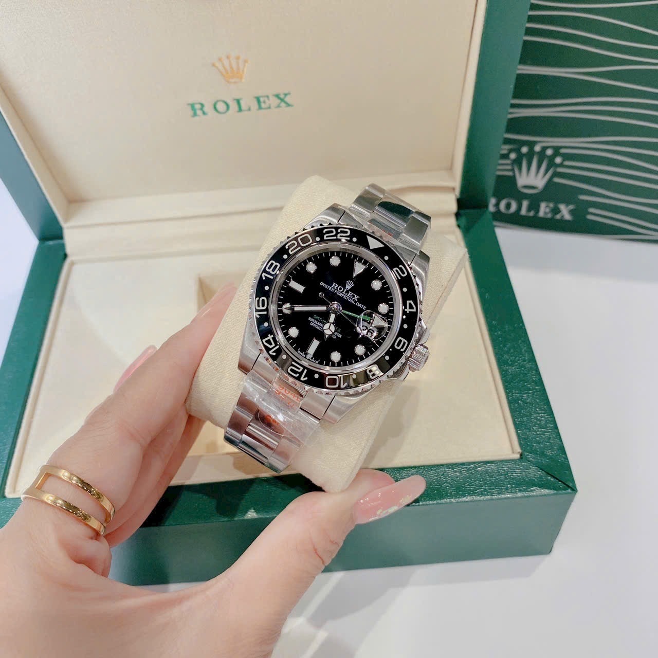 Đồng Hồ Rolex GMT Master II |Nam Giới |Niềng Số |Dây Kim Loại Silver |Máy Cơ (Automatic) |Size 40mm |donghogiatot.vn