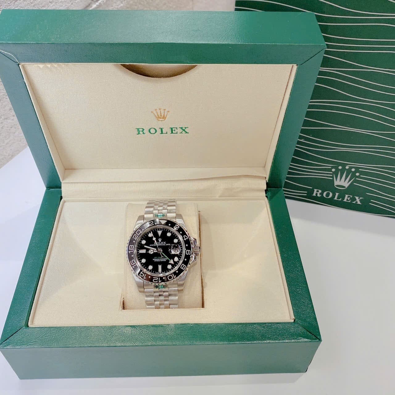 Đồng Hồ Rolex GMT Master II |Nam Giới |Niềng Đen |Dây Kim Loại Silver |Máy Cơ (Automatic) |Size 40mm |donghogiatot.vn